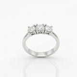 Anello Trilogy  Oro bianco 0,90ct certificate GIA
