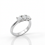 Anello Trilogy  Oro bianco 0,90ct certificate GIA