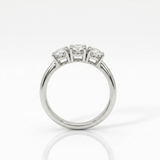 Anello Trilogy Oro bianco 1,21ct  certificate GIA