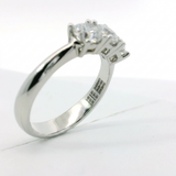 Anello Trilogy Oro bianco 1,21ct  certificate GIA