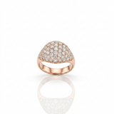 Ovaler Chevalier-Pavé-Ring mit Diamanten