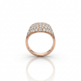 Ovaler Chevalier-Pavé-Ring mit Diamanten