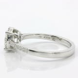 Anello illusione in oro bianco e Diamanti| Pietra Centrale 0,20ct