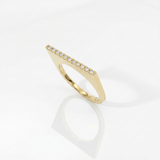 Anello in Oro Giallo 9kt e Diamanti Bianchi