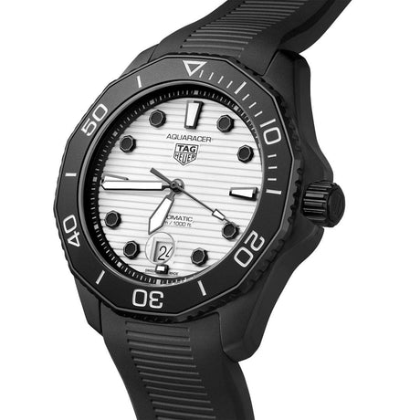 Aquaracer Professional 300 White and Black-Orologi-TAG HEUER- [SKU] -Gioielleria Granarelli