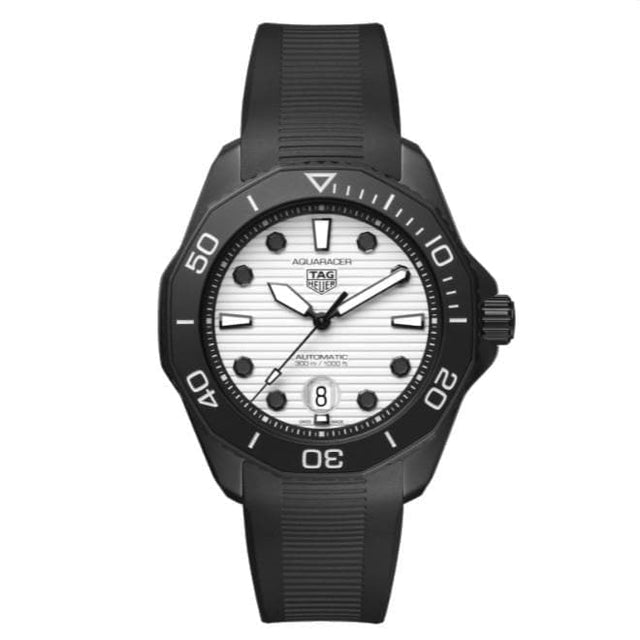 Aquaracer Professional 300 White and Black-Orologi-TAG HEUER- [SKU] -Gioielleria Granarelli