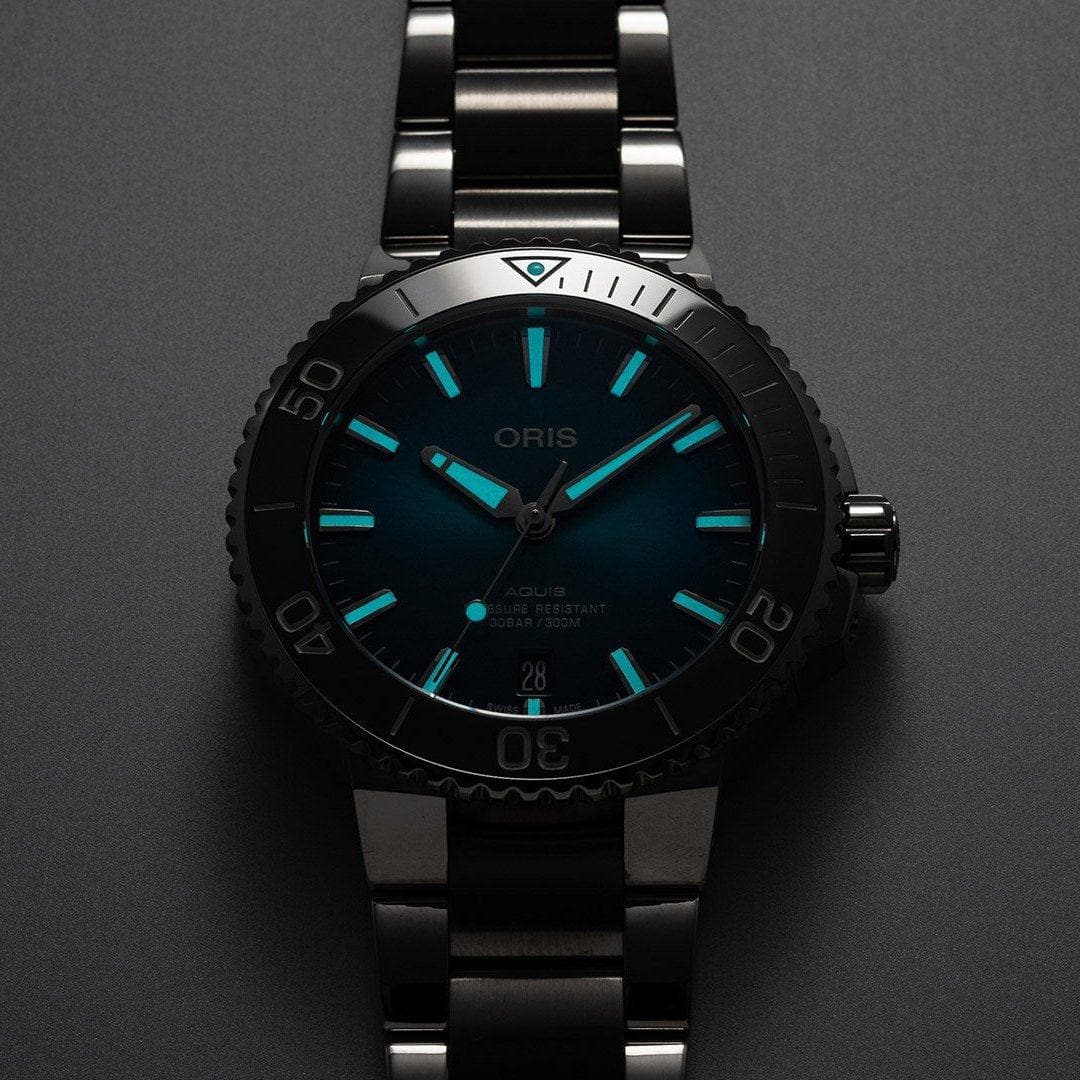 Aquis Date Azzurro 39,5 mm-Orologi-ORIS- [SKU] -Gioielleria Granarelli