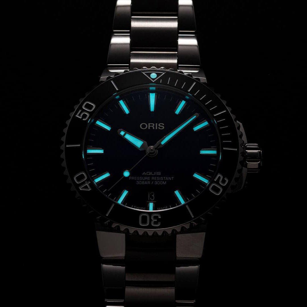 Aquis Date Blu 41,5 mm-Orologi-ORIS- [SKU] -Gioielleria Granarelli