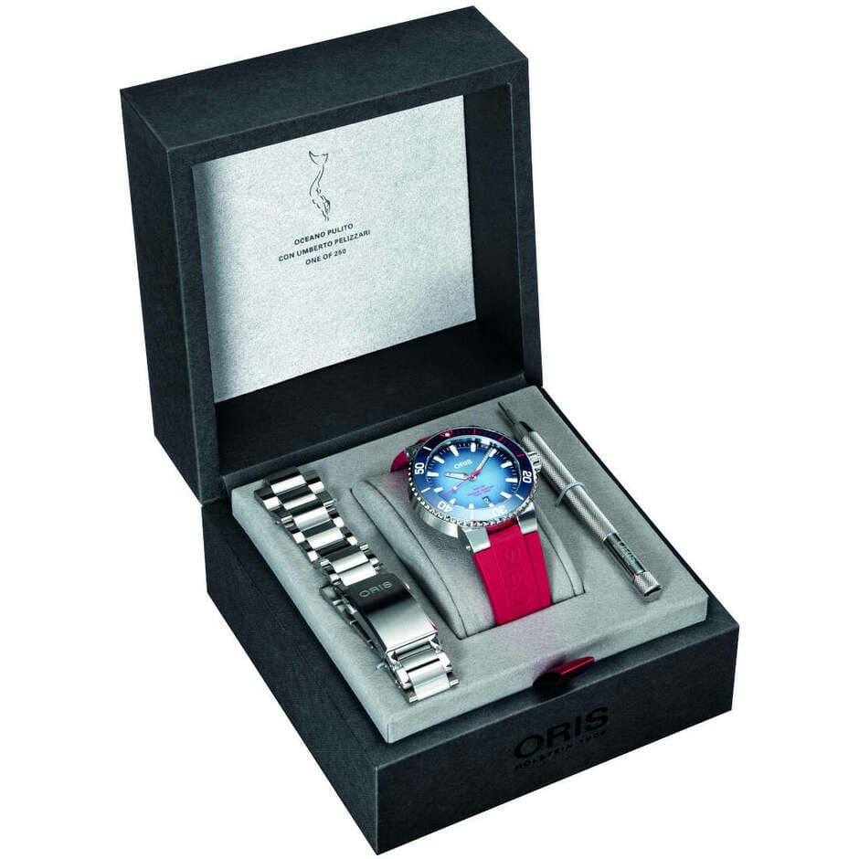 Aquis Limited Umberto Pellizzari Ocean Pulito-Orologi-ORIS- [SKU] -Gioielleria Granarelli