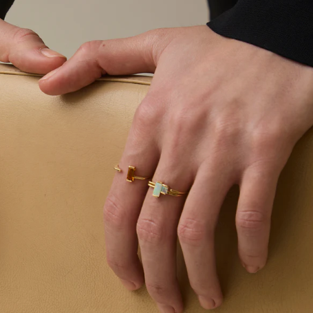 ARO C BAGUETTE OPALE ANELLO