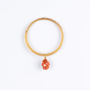 Bracciale Rigido Corno con Corallo-Bracciali-AMLÈ-Gioielleria Granarelli