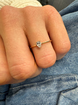 Anello Diamante Goccia