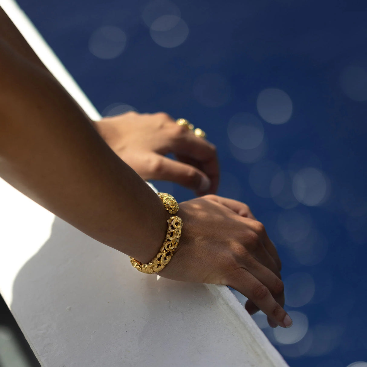 Bangle golden silver bracelet