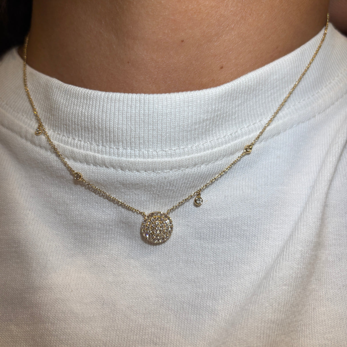 Girocollo Pavè Diamanti con catena brillanti