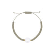 BRACCIALE TESSUTO SALVIA E PERLA - WHITESIDE-Bracciali-RUE DES MILLE-Gioielleria Granarelli