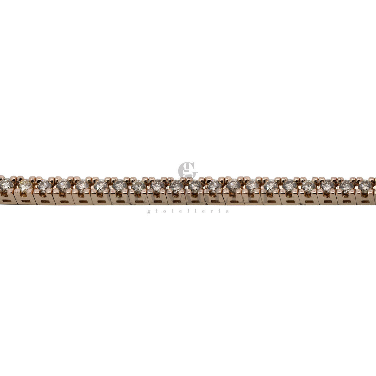 Bracciale Tennis Diamanti Brown in Oro Rosa 3.08ct