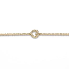 Bracciale Lettera G Di Diamanti In Oro Giallo-Bracciali-GioGio-Gioielleria Granarelli