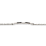 Bracciale barretta diamanti bianchi e neri In Oro Bianco