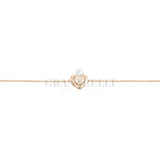 Bracciale Cuore in Oro Rosa e Diamanti