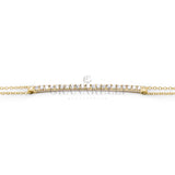 Bracciale barretta Media diamanti Bianchi oro Giallo