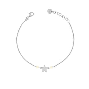 Bracciale 2 Perle Bianche e Stella-Bracciali-RUE DES MILLE- [SKU] -Gioielleria Granarelli