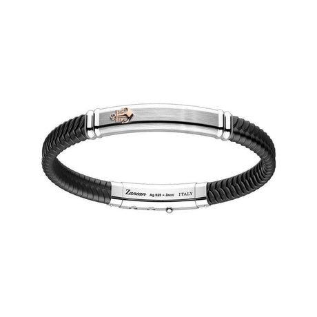 Bracciale Ancora argento e oro rosa-Bracciali-ZANCAN- [SKU] -Gioielleria Granarelli