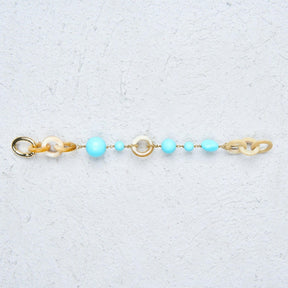 Bracciale Corno e pietre Azzurre-Bracciali-AMLÈ- [SKU] -Gioielleria Granarelli