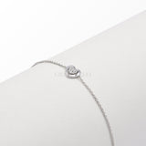 Bracciale Cuore in Oro bianco e Diamanti-Bracciali-CRIVELLI- [SKU] -Gioielleria Granarelli