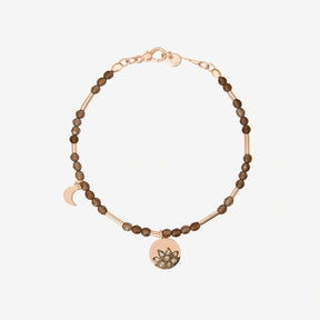 Bracciale DoDo Moon&Sun Quarzo Fumè Oro Rosa e Diamanti Brown-DODO-Gioielleria Granarelli