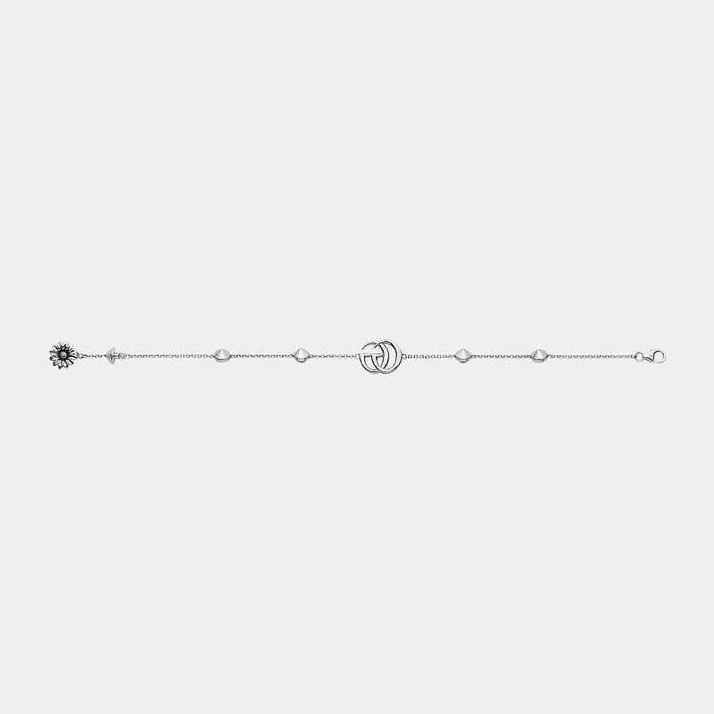 Bracciale Doppia G con fiore-Bracciali-GUCCI- [SKU] -Gioielleria Granarelli