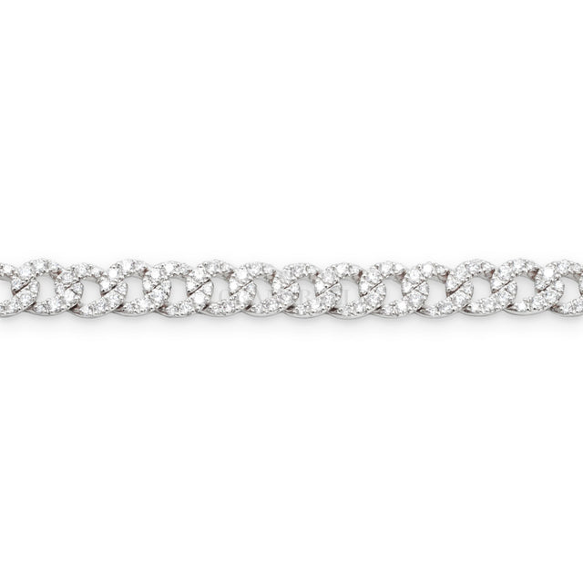 Bracciali Bracciale Groumette Oro Bianco e Diamanti CRIVELLI