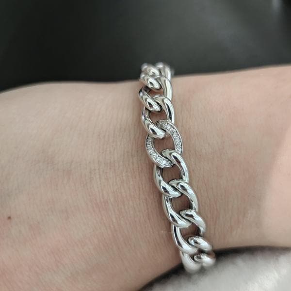 Bracciale Groumette Oro Bianco-Bracciali-GRANARELLI- [SKU] -Gioielleria Granarelli