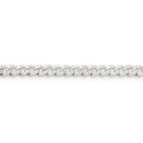 Bracciale Groumette Oro Bianco Diamanti 3.70kt-Bracciali-GRANARELLI-Gioielleria Granarelli