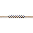 Bracciale Groumette Zaffiri con catena doppia in Oro Rosa-Bracciali-BUONOCORE-Gioielleria Granarelli