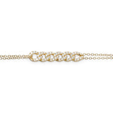 Bracciale Groumette doppia catena in Oro Giallo e Diamanti-Bracciali-CRIVELLI- [SKU] -Gioielleria Granarelli