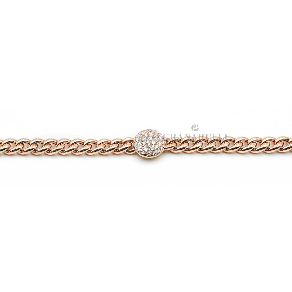 Bracciale Groumette in Oro Rosa con Diamanti