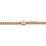 Bracciale Groumette in Oro Rosa con Diamanti