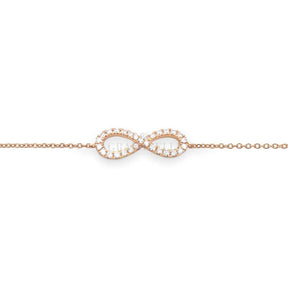 Bracciale Infinito in Oro Rosa con Diamanti-Bracciali-CRIVELLI- [SKU] -Gioielleria Granarelli