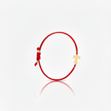 Initial bracelet on black cord