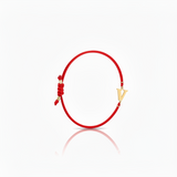 Initial bracelet on black cord