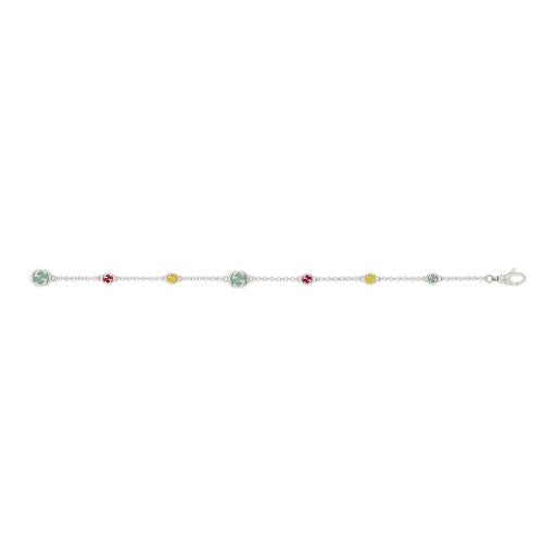 Bracciale Interlocking G con smalto multicolore-Bracciali-GUCCI-Gioielleria Granarelli