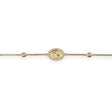 Bracciale Medaglietta Madonnina con Diamanti in Oro Giallo-Bracciali-GioGio-Gioielleria Granarelli