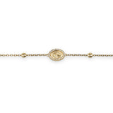 Bracciale Medaglietta Madonnina con Diamanti in Oro Giallo-Bracciali-GioGio-Gioielleria Granarelli