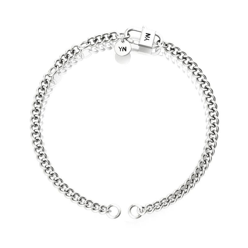ONEFINITY Bracciale in argento sterling 925 con occhi azzurri e ONEFINITY Bracciale in argento sterling 925 con occhi azzurri e