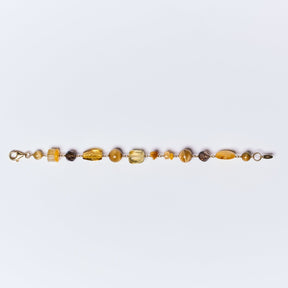 Bracciali Bracciale Pietre Arancio/Fumé e Argento AMLÈ