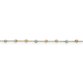 Bracciali Bracciale Sfere Diamantate in Oro Giallo, Bianco e Rosa GRANARELLI