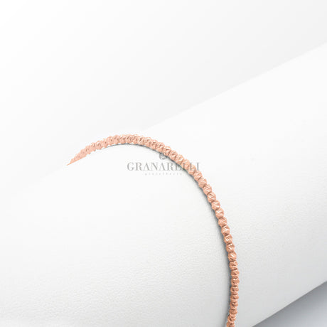 Bracciale Sfere Sfaccettate Oro Rosa-Bracciali-GRANARELLI-Gioielleria Granarelli