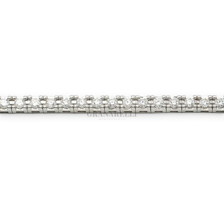 Bracciale Tennis Oro Bianco Diamanti 5.03kt-Bracciali-GRANARELLI-Gioielleria Granarelli
