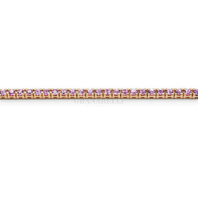 Bracciale Tennis Zaffiri Rosa in Oro Rosa-Bracciali-CRIVELLI-2.90kt-Gioielleria Granarelli