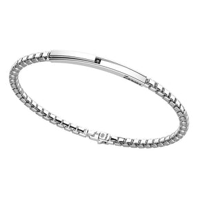 Bracciale Zancan in argento con targa e pietre nere EXB958-Bracciali-ZANCAN-20-Gioielleria Granarelli